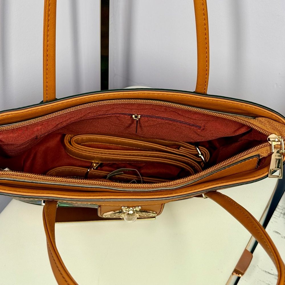 Colorful Designer Tote and Wallet Set - Picture 4 of 4